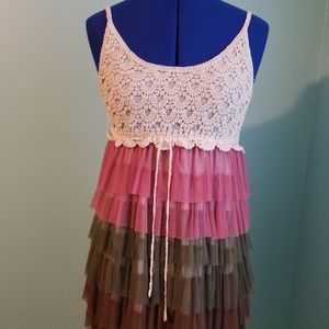 Colorful, flirty short summer dress